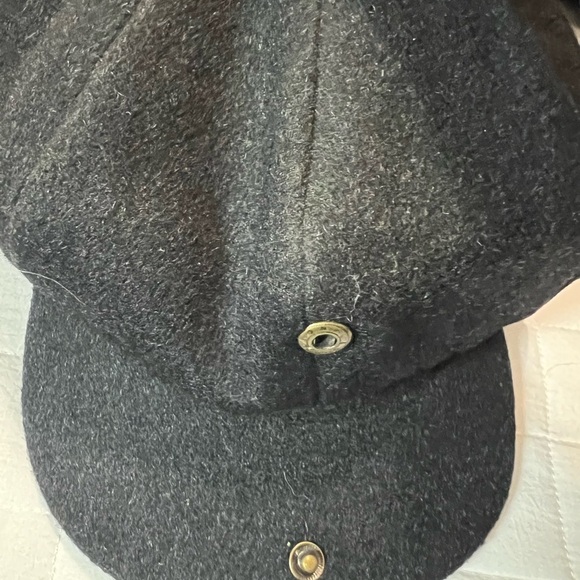 Fadero Black Newspaper Boy Hat 95% Cashmere Unisex Size Large